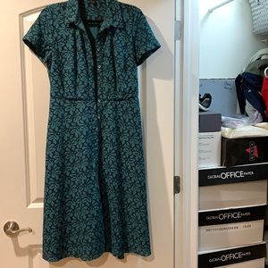 Ann Taylor green eyelet dress